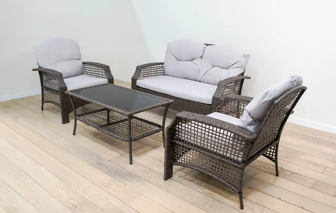 Sofa + 2 Sillas + Mesa. Muebles de Jardin y Terraza de Ratan PE - Image 7