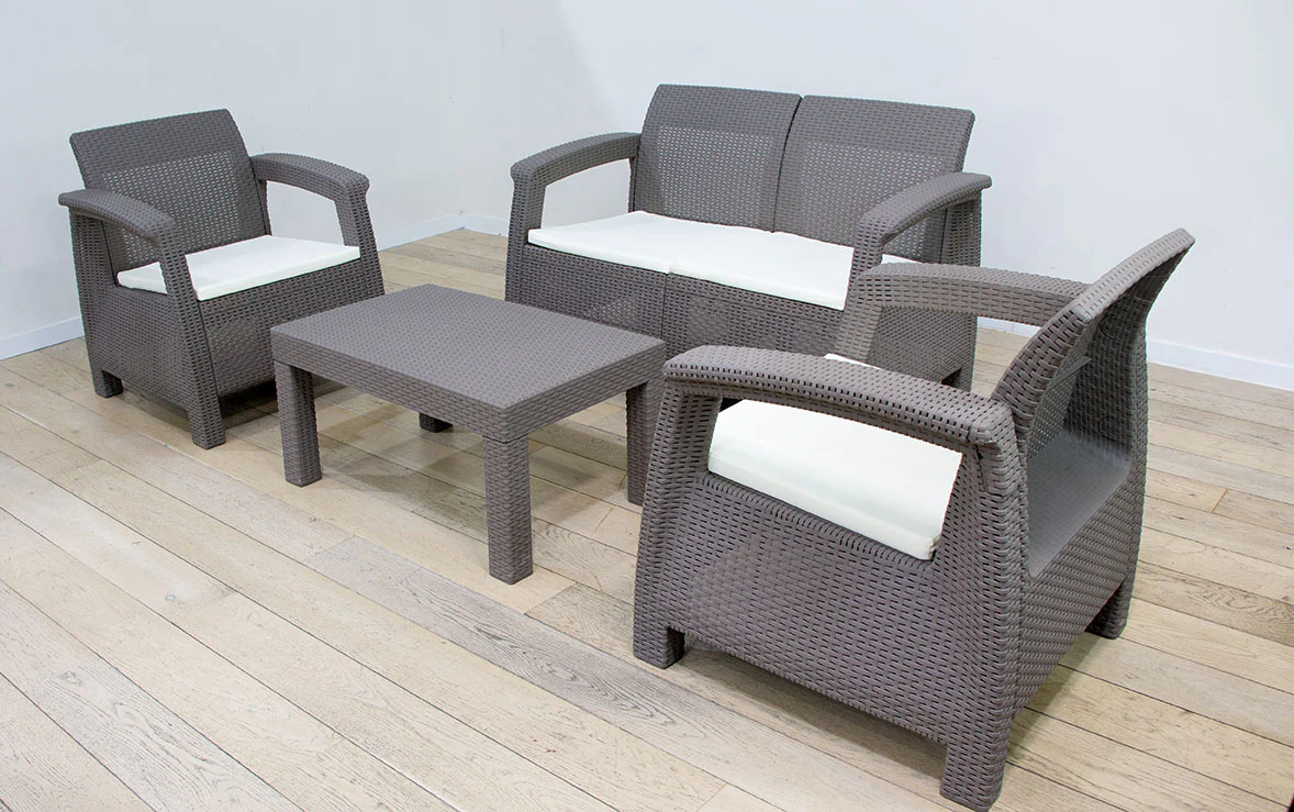 Sofá + 2 Sillones + Mesa de Centro CF. Muebles de Jardin y Terraza Ratan PE - Image 2