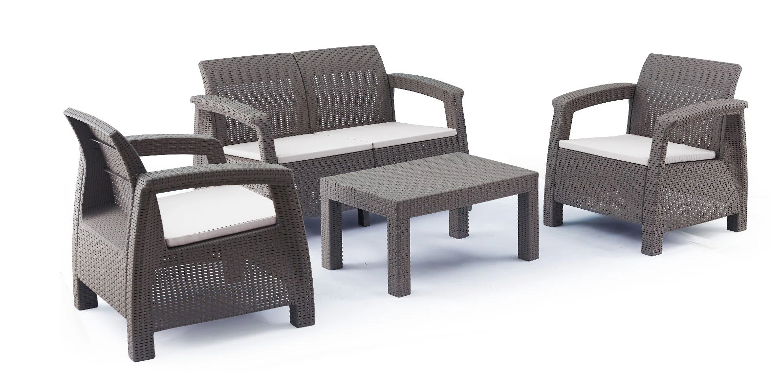 Sofá + 2 Sillones + Mesa de Centro CF. Muebles de Jardin y Terraza Ratan PE - Image 4
