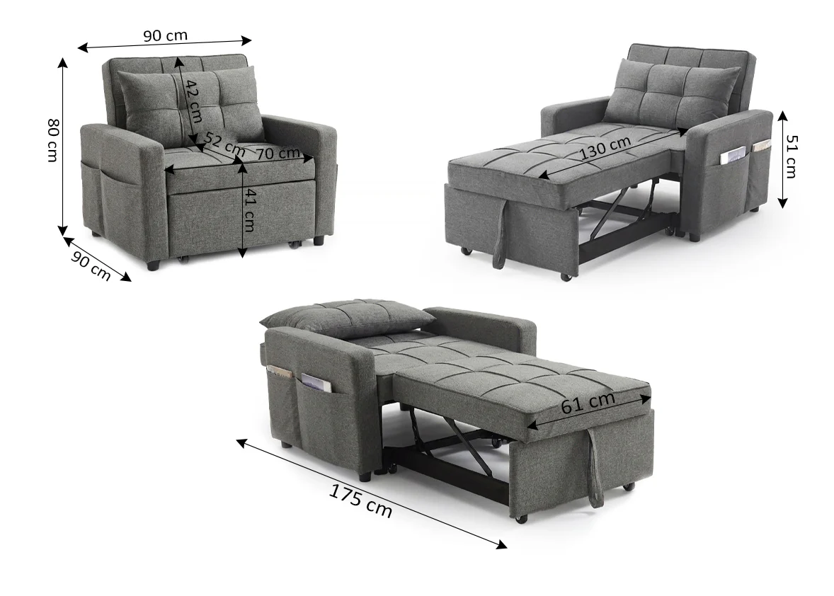 Sofa Cama 1 Plaza Pabs 90cm - Image 3
