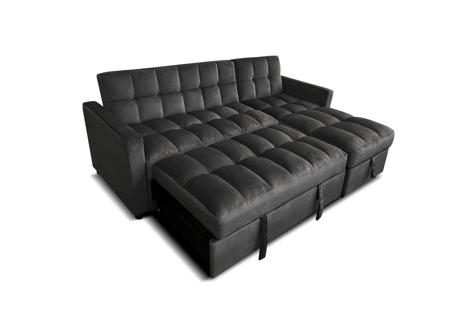 Sofa Cama Chaise Longue Kris 210cm Negro - Image 4