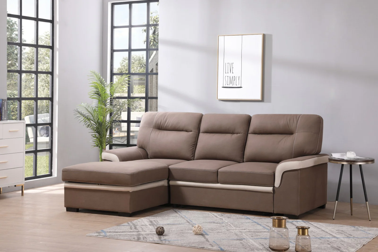 Sofa Cama Chaise Longue Old Farrar 255cm - Image 4