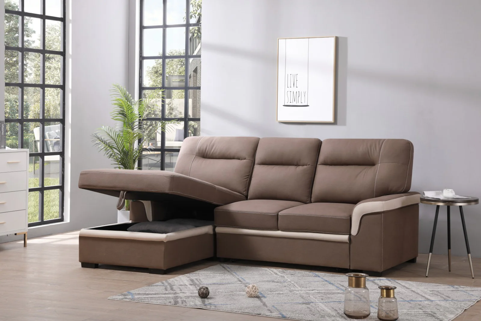 Sofa Cama Chaise Longue Old Farrar 255cm - Image 5