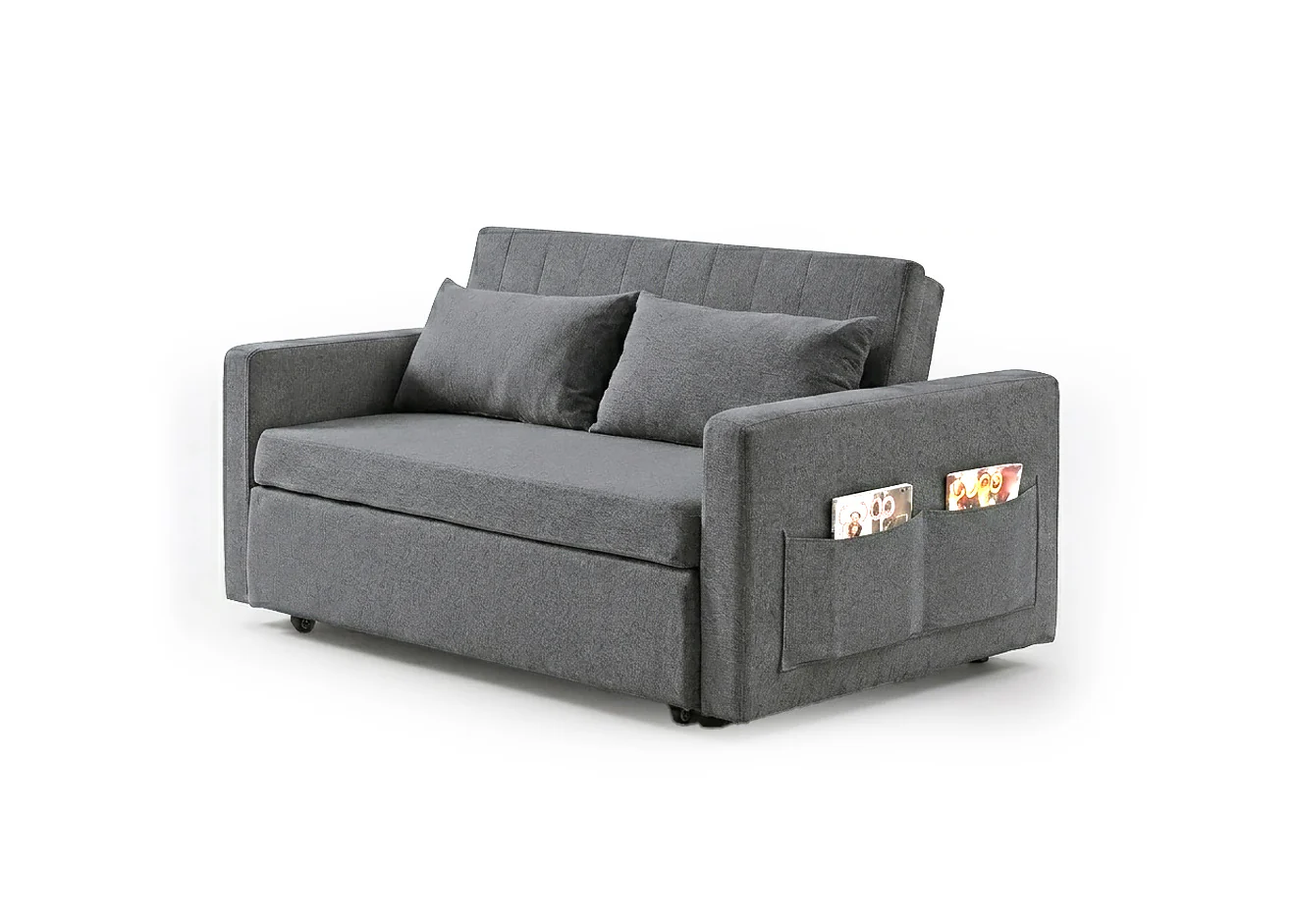 Sofa Cama de Matrimonio Tarantino Gris 140cm - Image 2