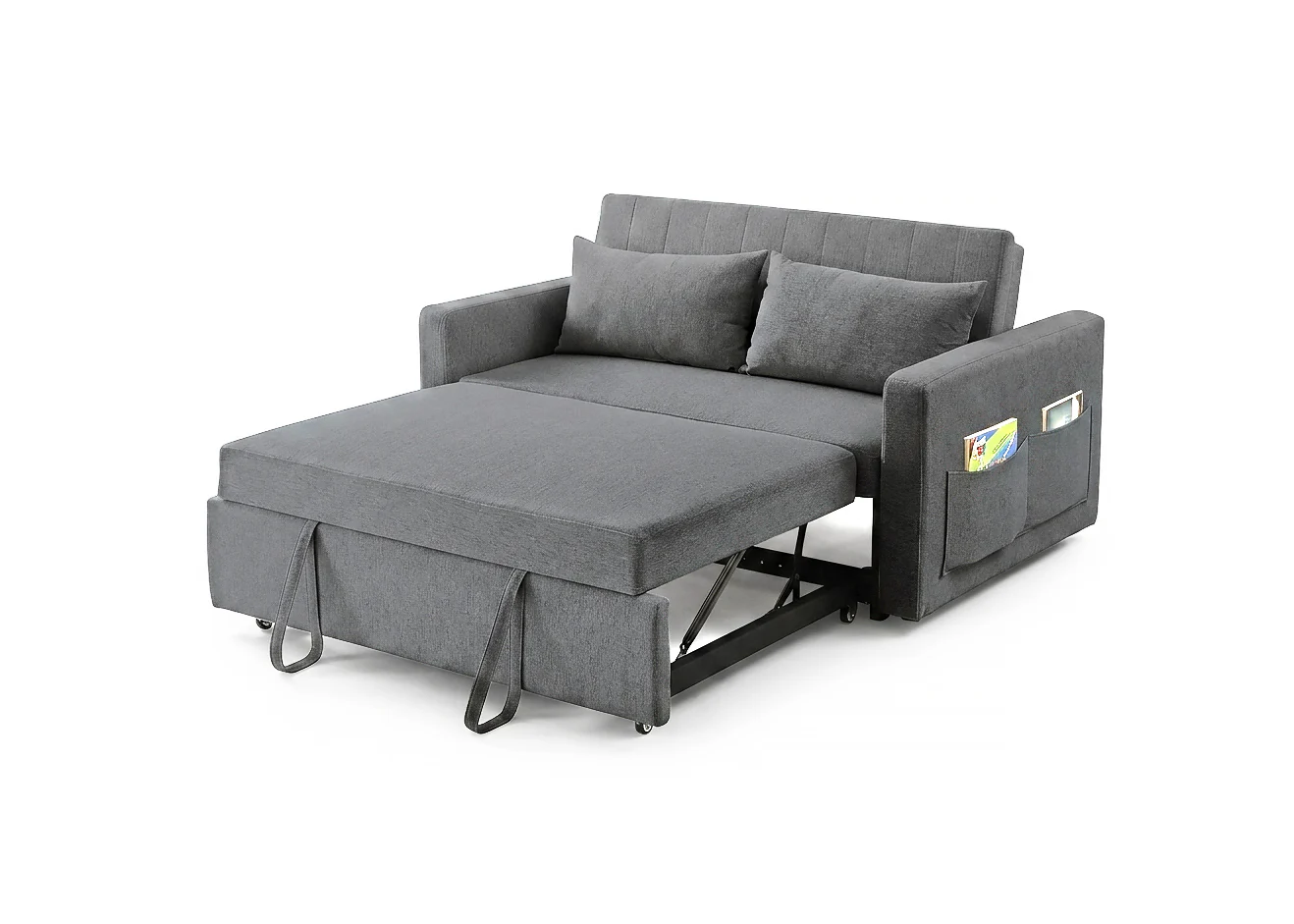 Sofa Cama de Matrimonio Tarantino Gris 140cm - Image 4