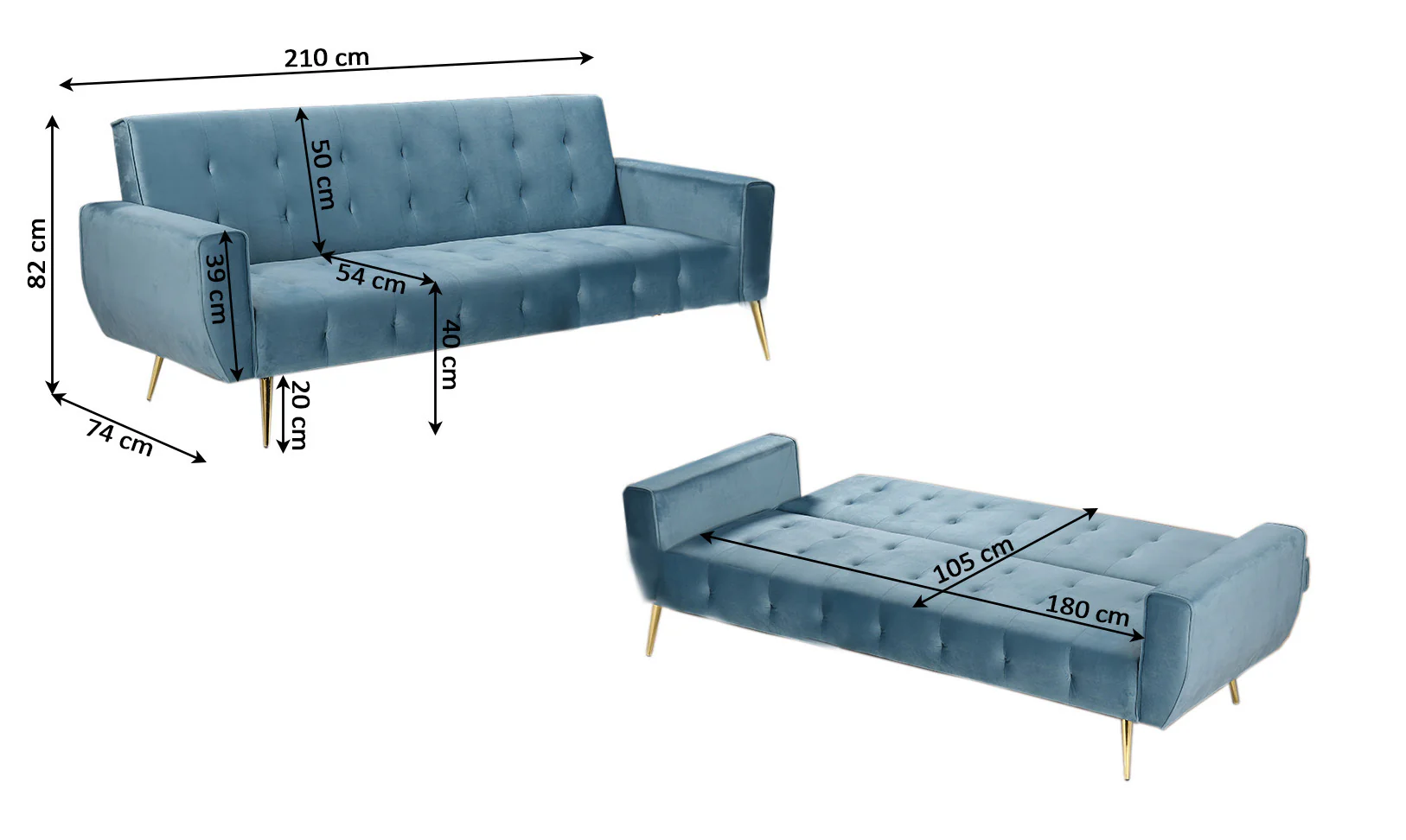 Sofa Cama Niki 210cm - Image 3