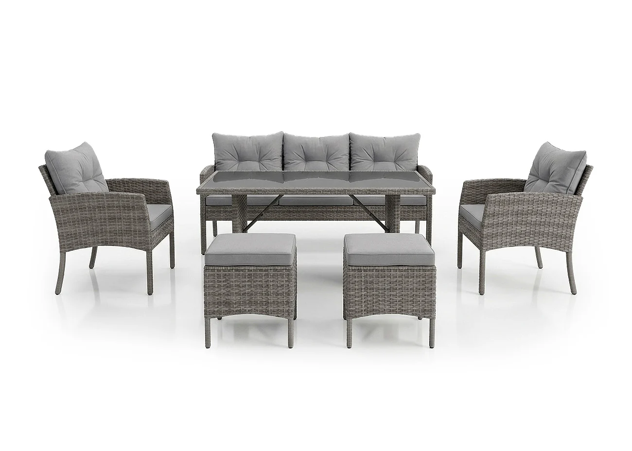 Sofa + Mesa + 2 Sillones + 2 pufs Ratan PE Sebas. Muebles de Jardin y Terraza - Image 2