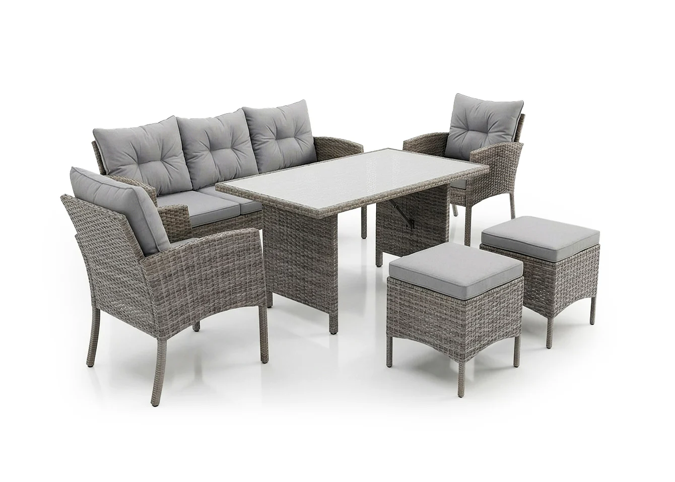 Sofa + Mesa + 2 Sillones + 2 pufs Ratan PE Sebas. Muebles de Jardin y Terraza - Image 8