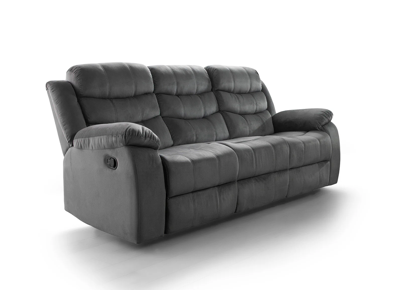 Sofa Reclinable Manual Houston 3 Plazas Gris - Image 3
