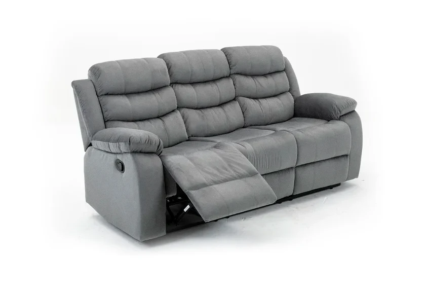 Sofa Reclinable Manual Houston 3 Plazas Gris - Image 5