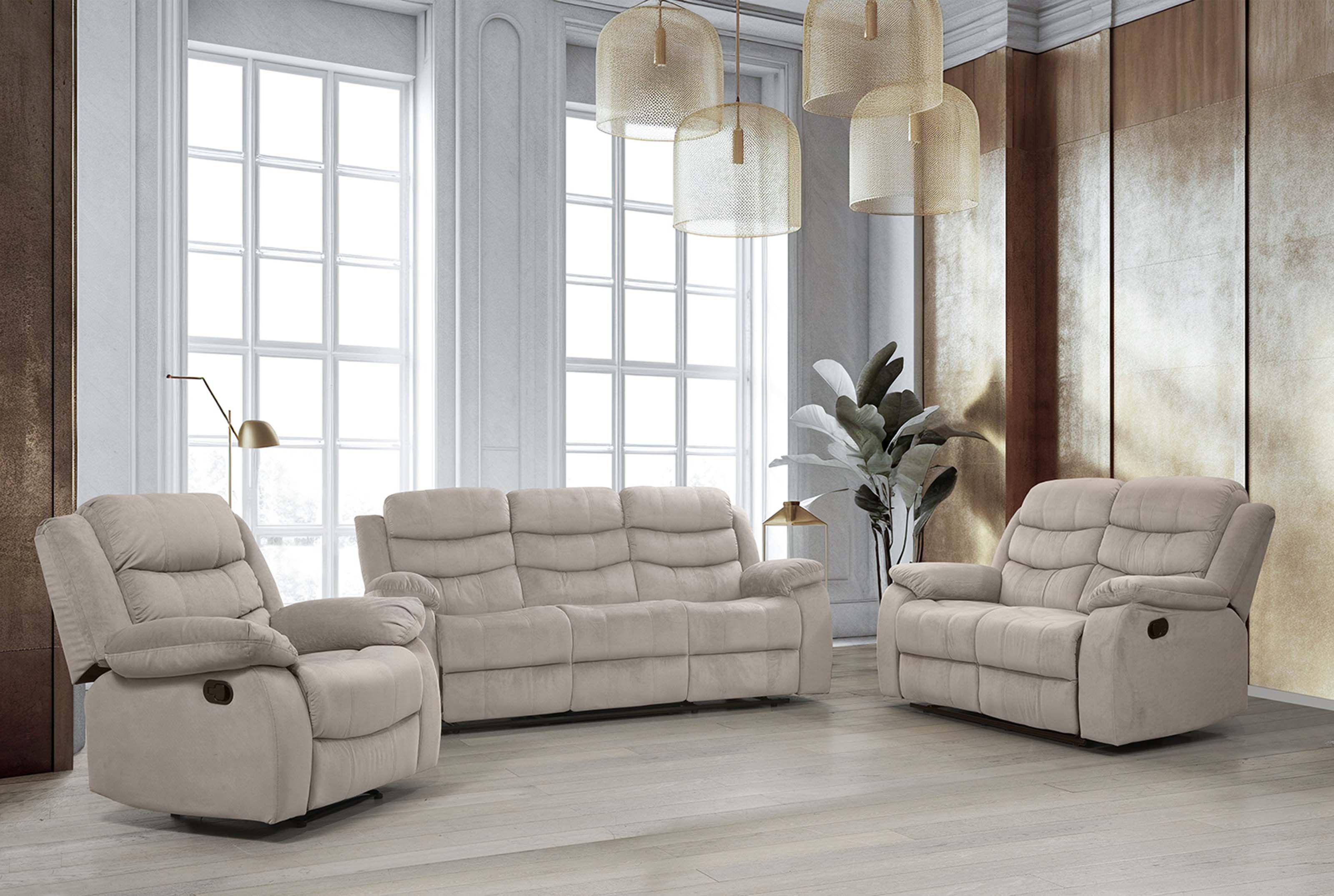 Sofa Reclinable Manual Houston 3 Plazas Marron - Image 5