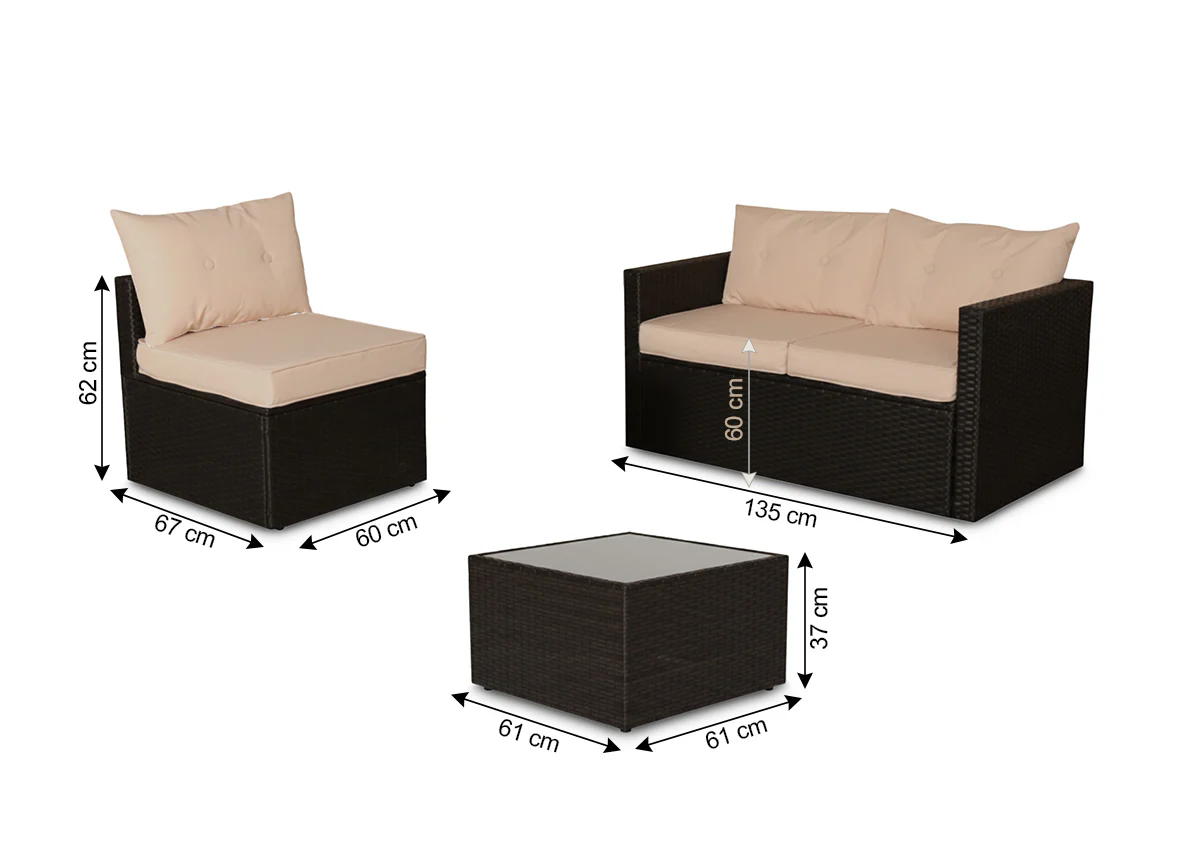 Sofa Ulibarri + 2 Sillones + Mesa de Ratan PE. Muebles de Jardin y Terraza - Image 3