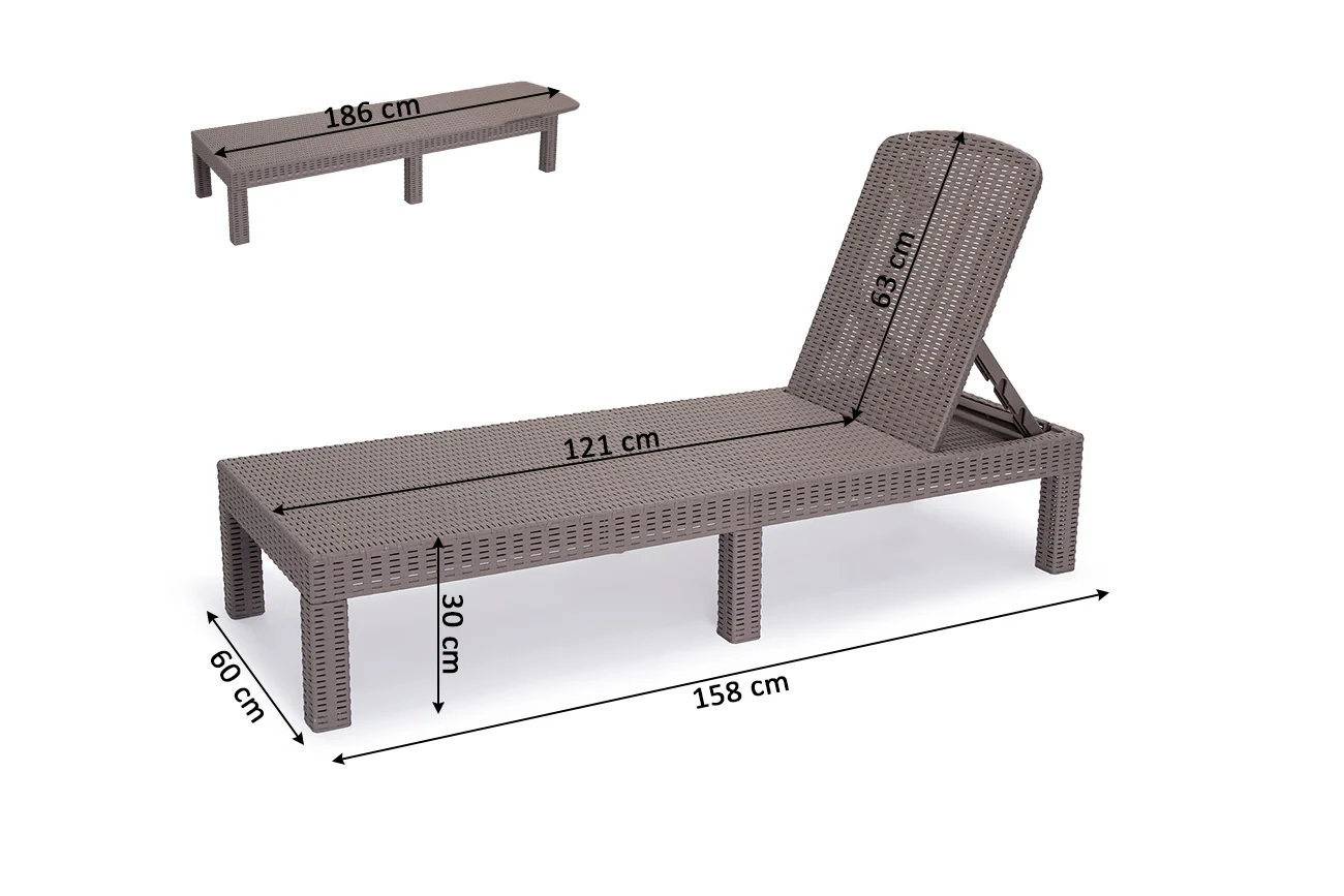 Tumbona en Ratan Sintetico Marron. Muebles de Jardin o Terraza - Image 3